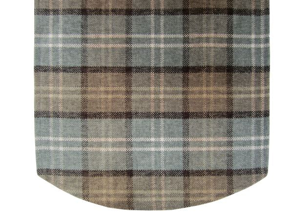Chenille Check Arm Chair Caps, Chair Backs Duck Egg