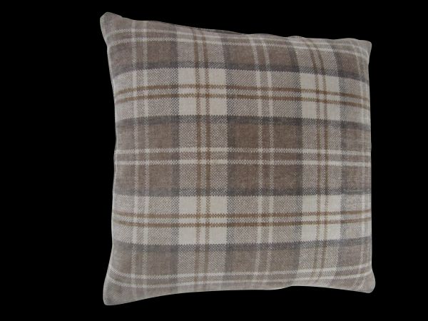 Chenille Check Arm Chair Caps, Chair Backs Natural Beige