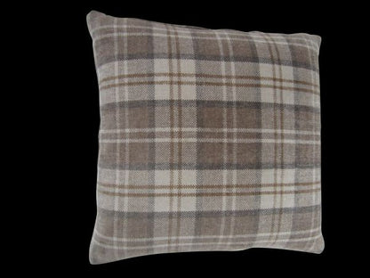 Chenille Check Arm Chair Caps, Chair Backs Natural Beige