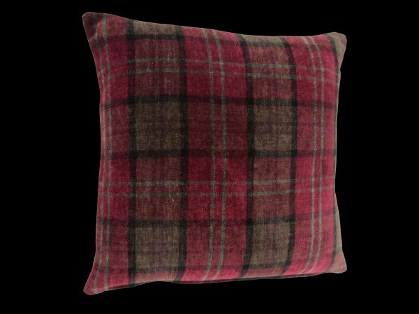 Chenille Check Arm Chair Caps, Chair Backs Wine