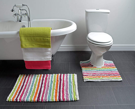 Bobble Towels & Bath Mats in Bright Multi Colour