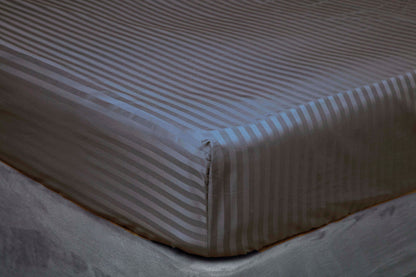 540 TC Egyptian Cotton Satin Stripe Charcoal Grey