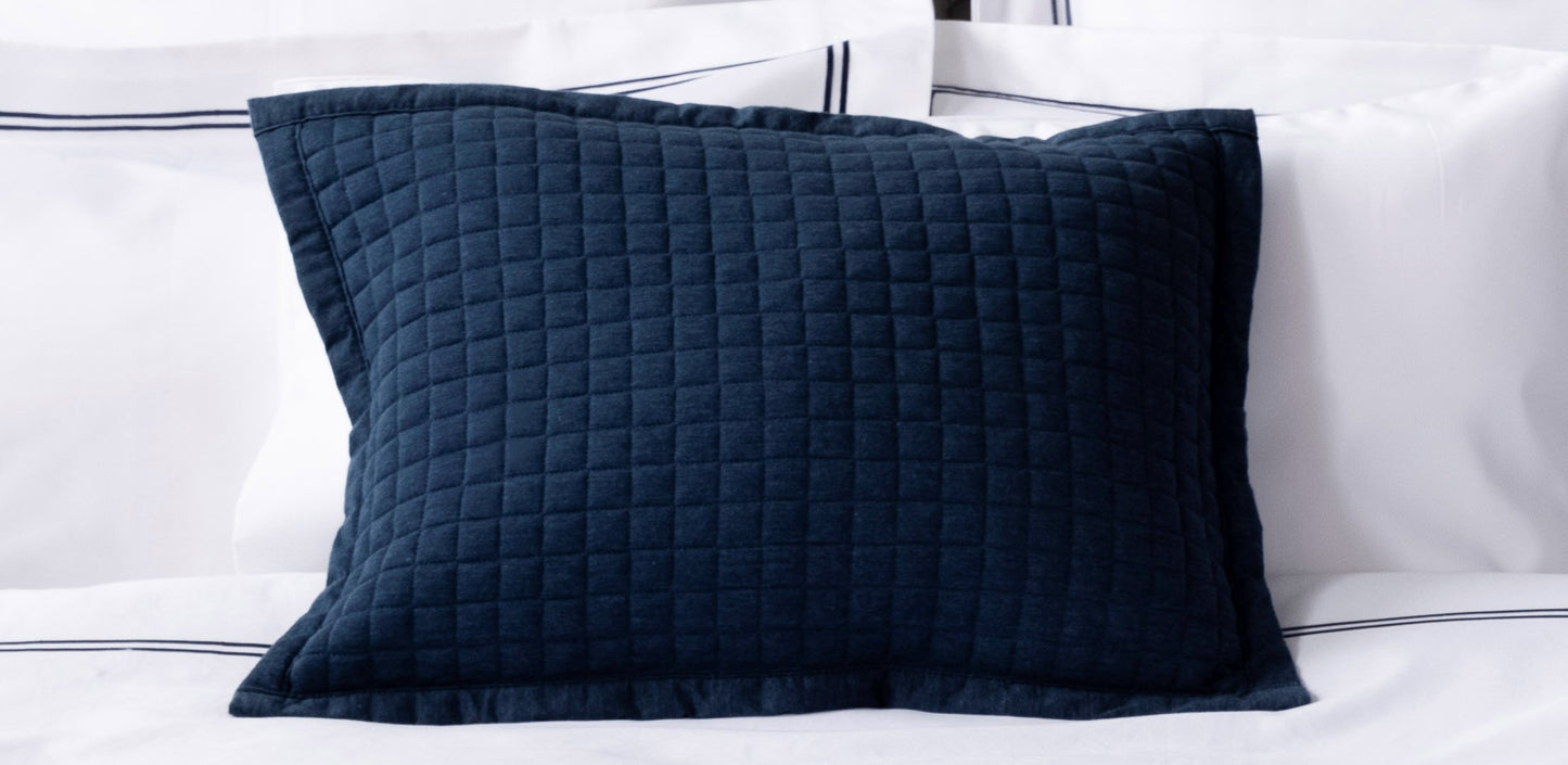 Lightly Quilted Bed Runner / Bedspread Navy Blue