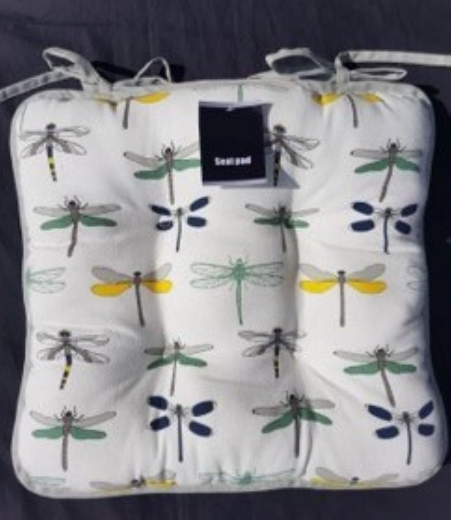 Dragonfly Seat Pad Cushion 40cm x 40cm x 2