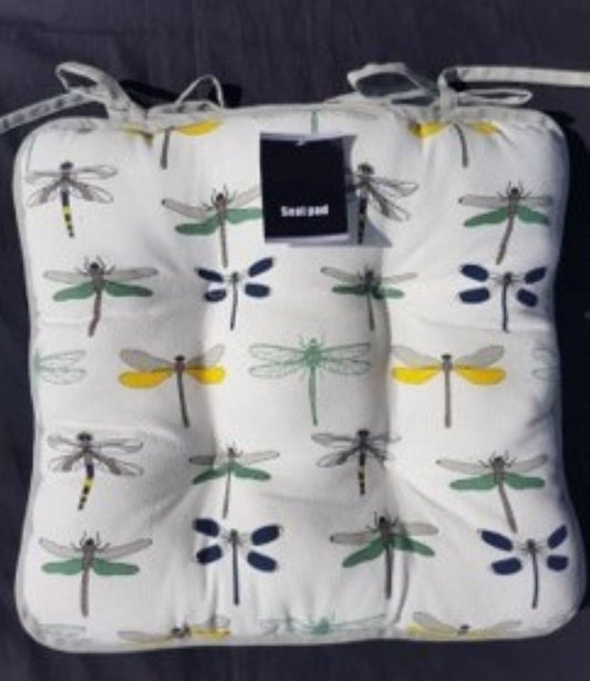 Dragonfly Seat Pad Cushion 40cm x 40cm x 2