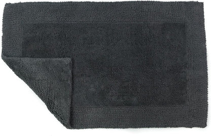 Elegance Heavyweight Reversible Bath Mats Charcoal Grey