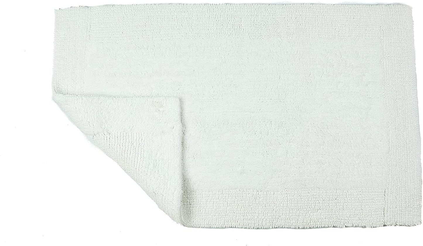 Elegance Heavyweight Reversible Bath Mats White