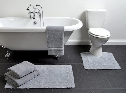Heavyweight Elegance Reversible Bath Mats Dove Grey