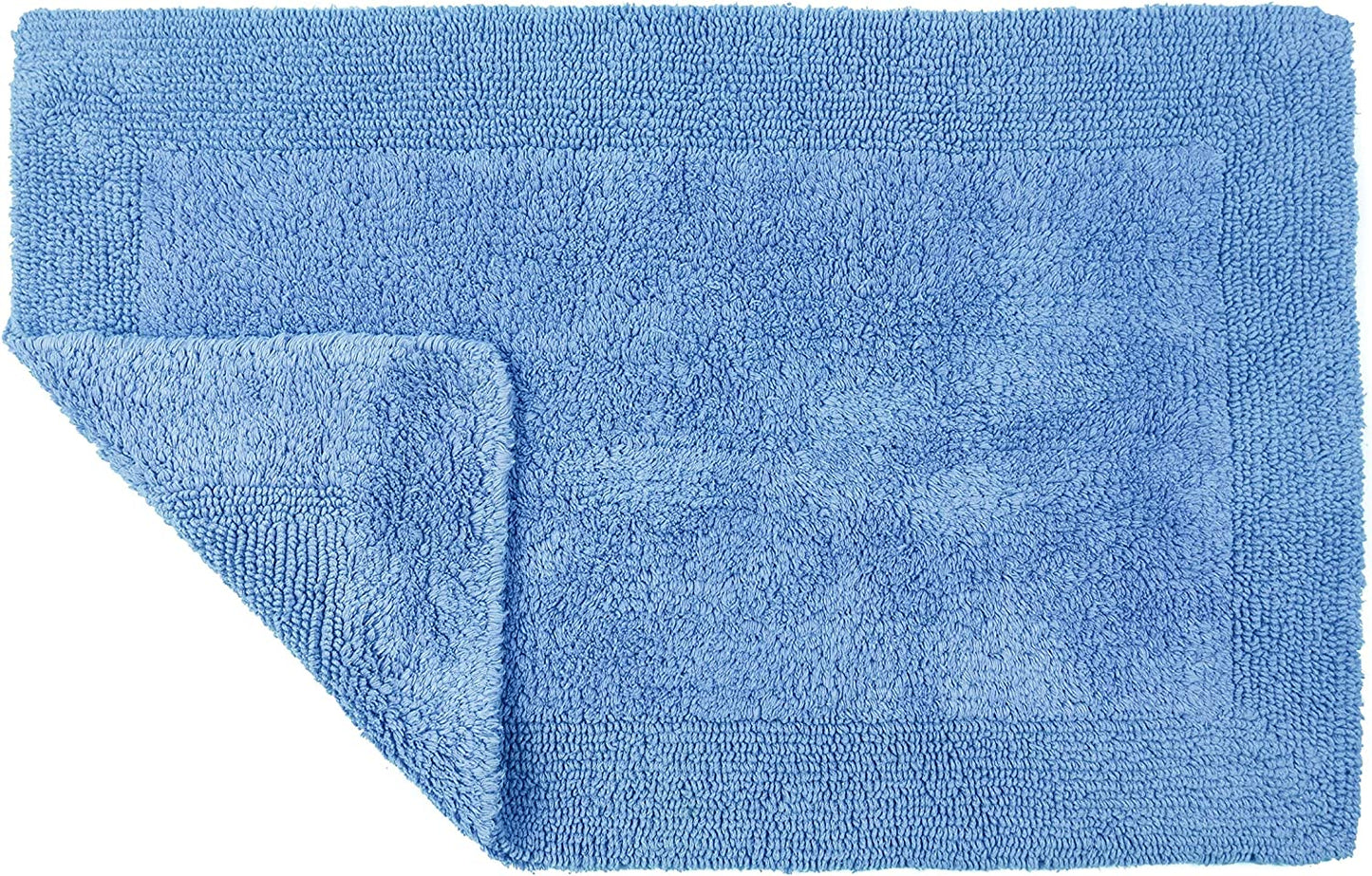 Heavyweight Reversible Bath Mats Cornish Blue