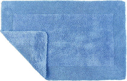 Heavyweight Reversible Bath Mats Cornish Blue