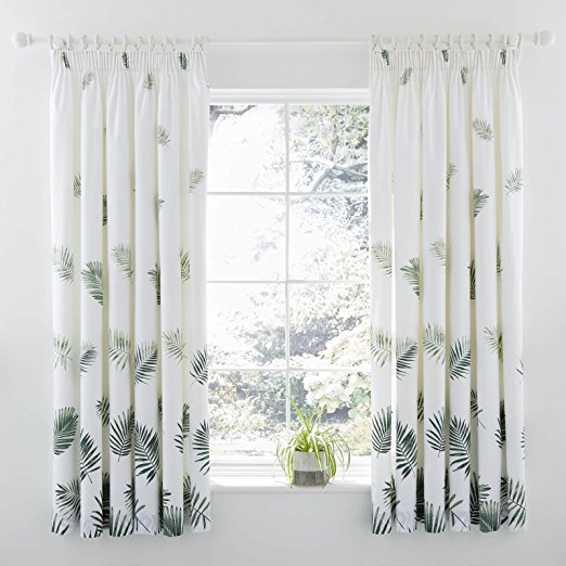 Stunning White & Green Reversible Fern Design Duvet Set