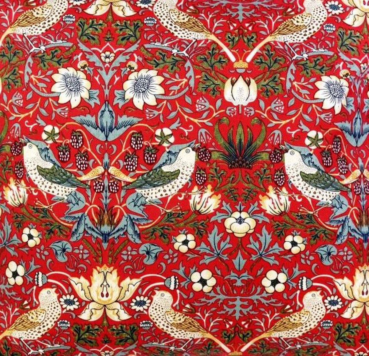 Strawberry Thief Table Cloth Red