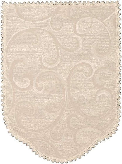 Scroll Arm Chair Cap, Chair Back Cream