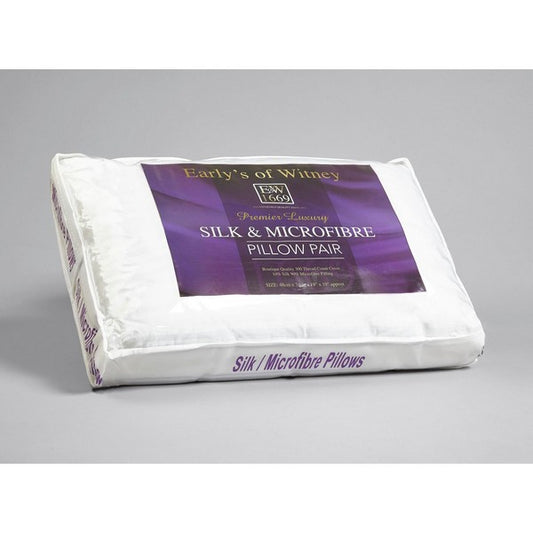 Pair Silk Microfibre Pillows